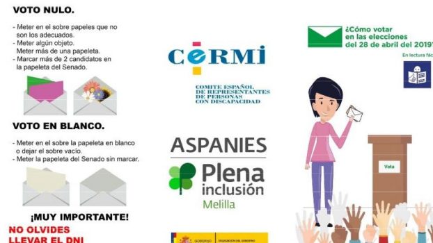 Delegación elabora un folleto para discapacitados intelectuales sobre “cómo votar el domingo”.